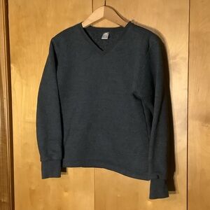 Russell Athletic gray v-neck sweatshirt, size medium